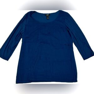 Nylon Blue Long sleeve Shirt | 1X